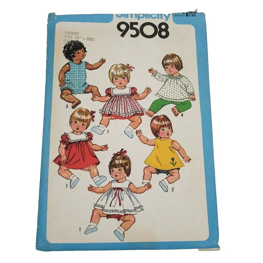 Vtg Simplicity Doll Clothing Sewing Pattern Lot 7970 / 9508